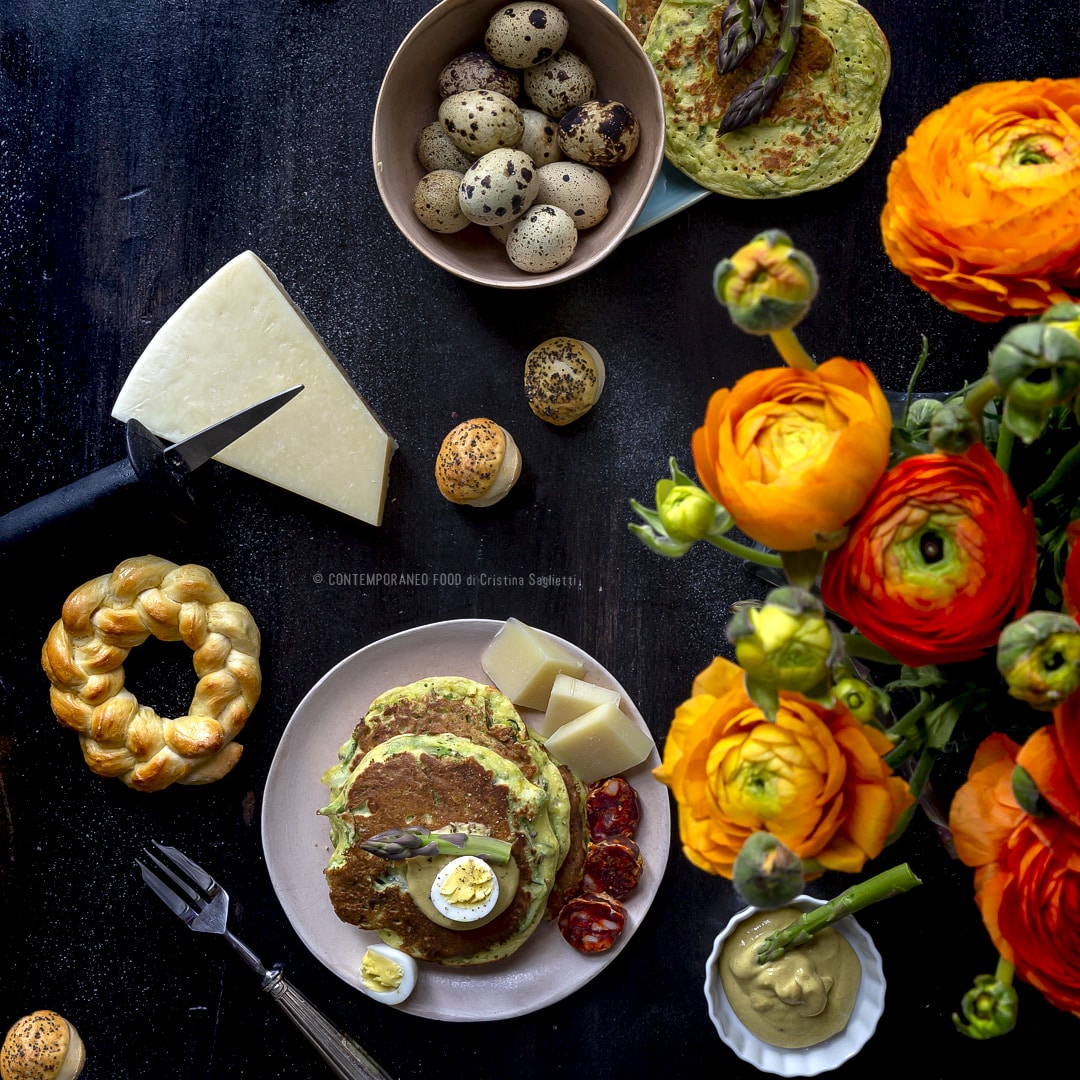 Immagine: Pancake salati agli asparagi