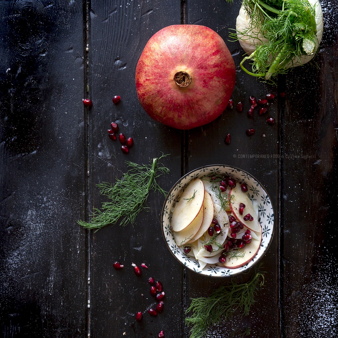 Immagine: Insalata di finocchi, melograno e mele al profumo di aneto