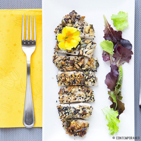 Immagine: Petto di pollo con panatura di frutta secca