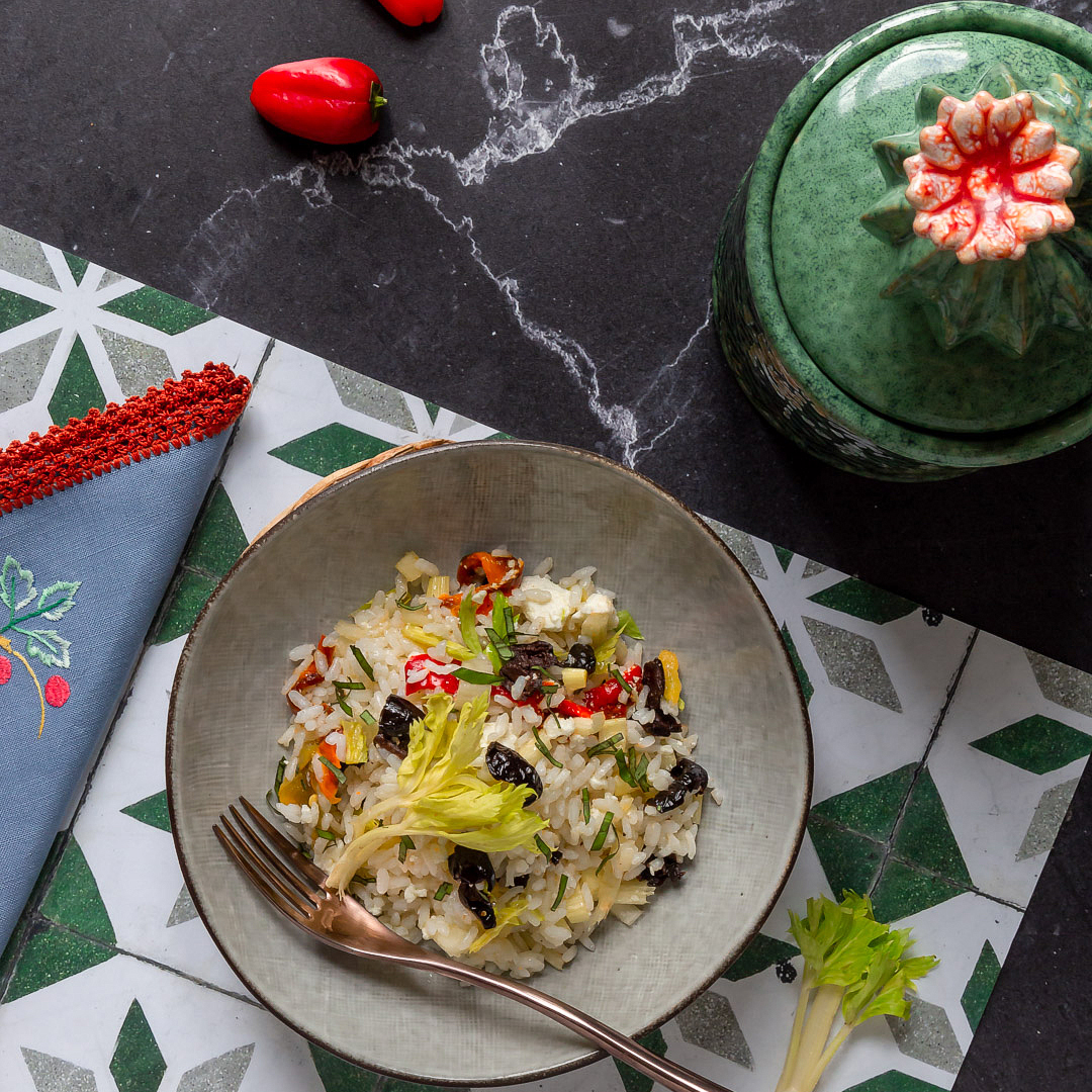 Immagine: Insalata di riso alla greca a modo mio