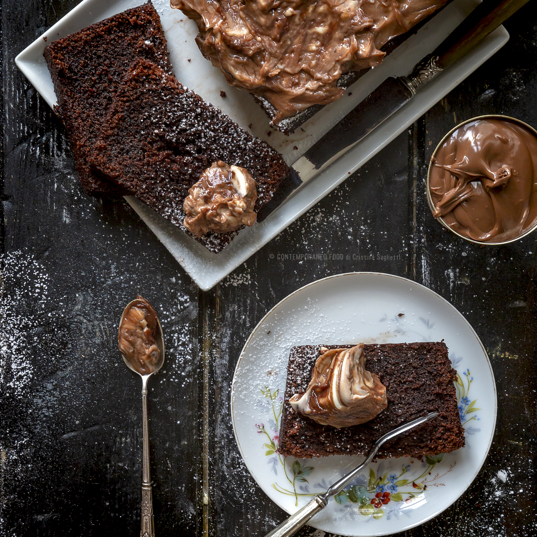 Immagine: Plumcake alla nutella con frosting mascarpone e nutella