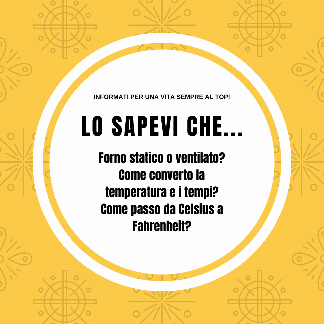Immagine: Forno statico e ventilato: differenze e tabella conversioni temperature