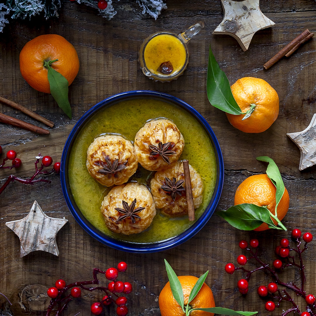 Immagine: Clementine al miele speziato cotte in forno
