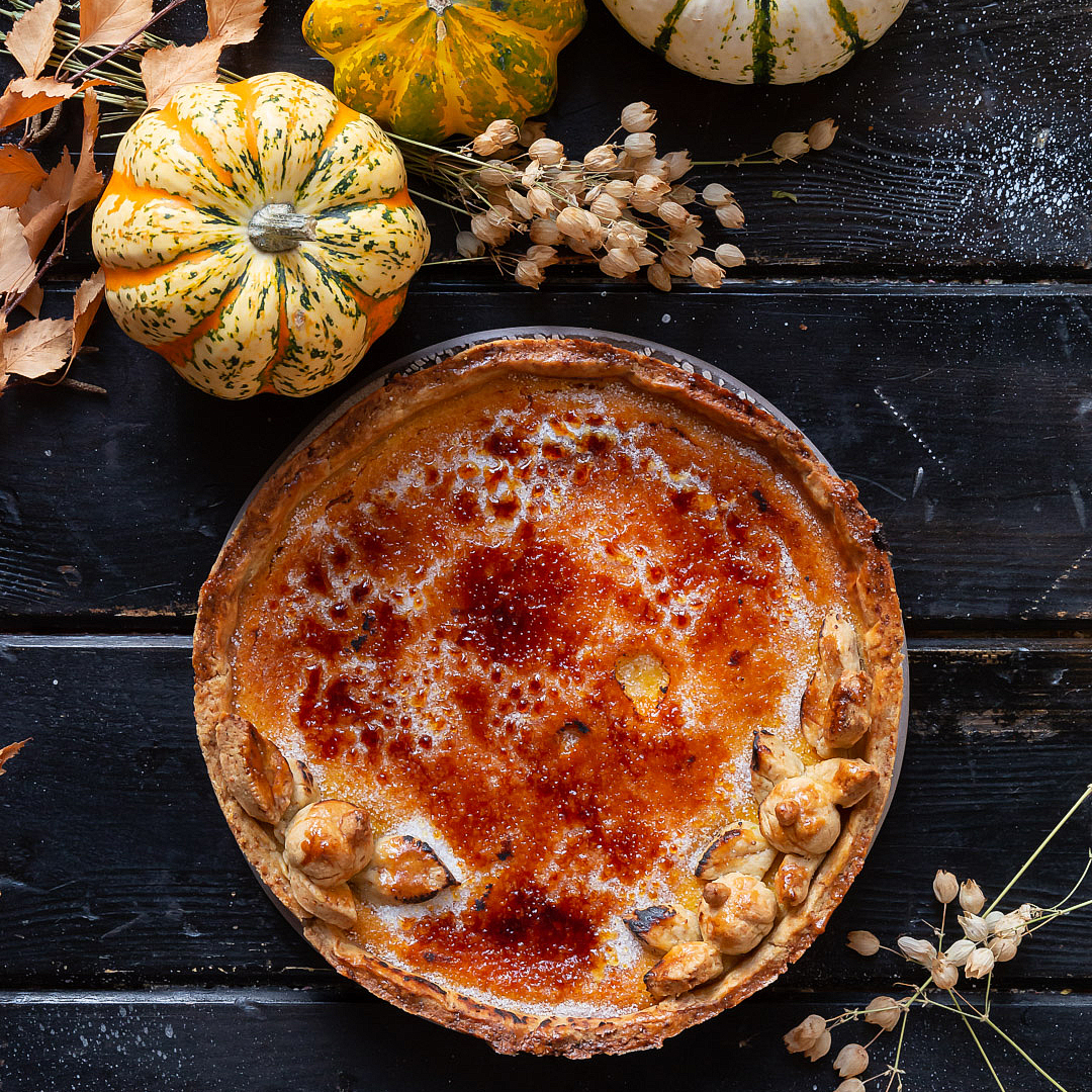 Immagine: Pie caramellata di zucca al profumo di arancia con frolla al pistacchio