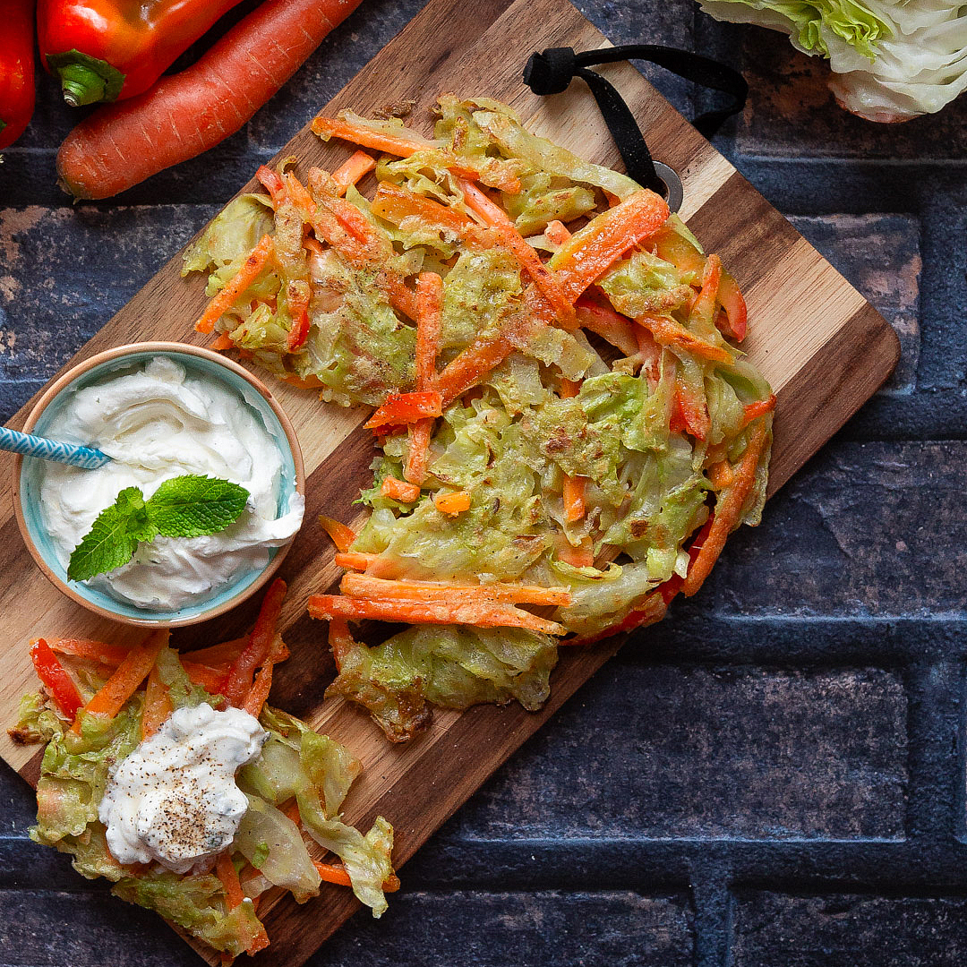 Immagine: Pancake di verdure alla coreana con maionese allo yogurt